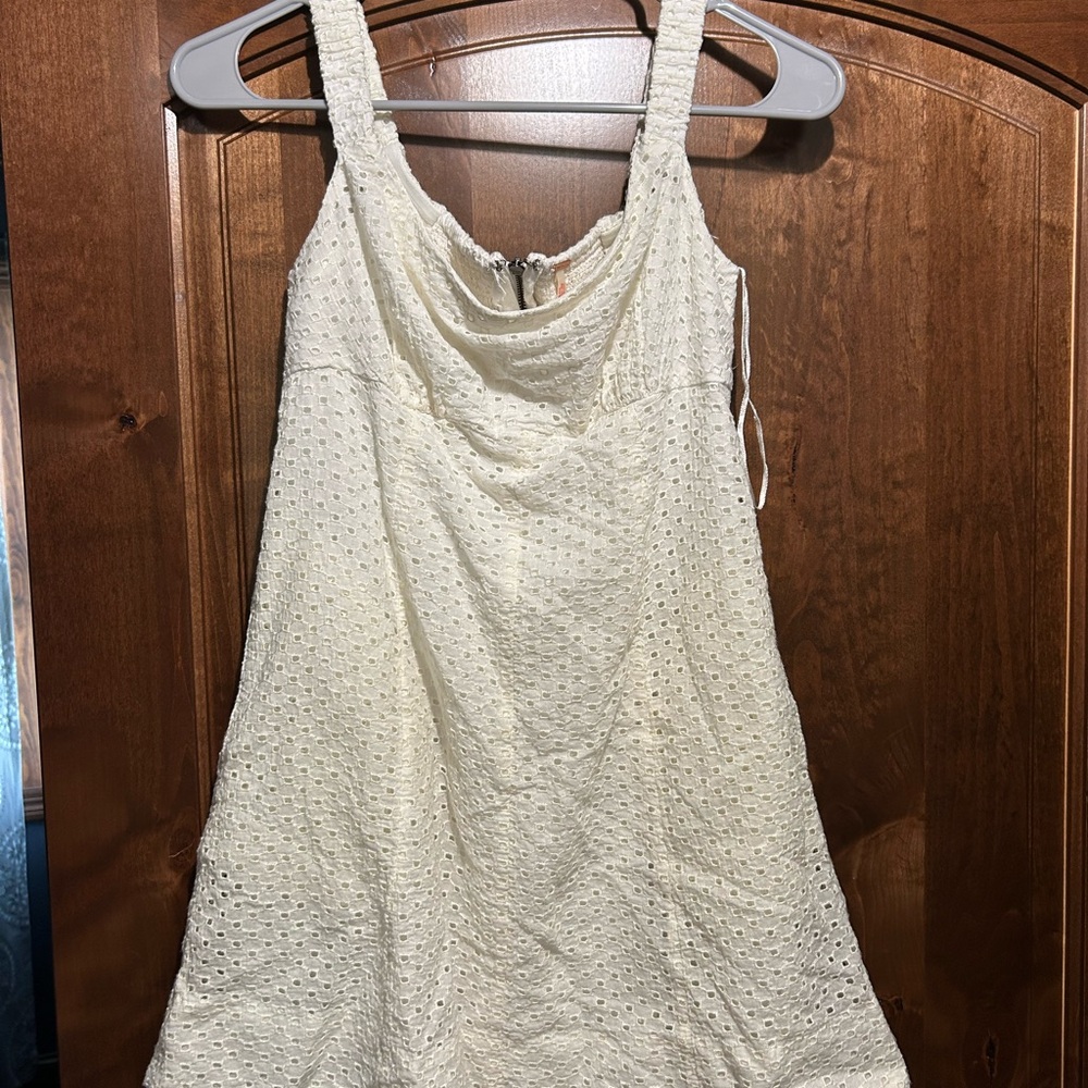 Free People Cream Mini Dress